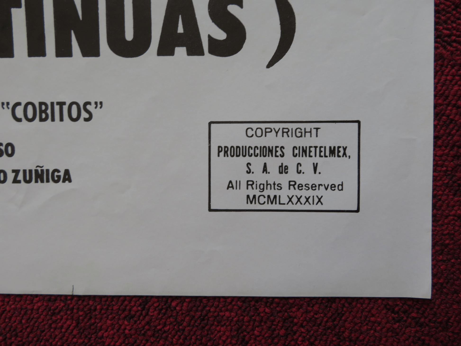 EL AGARRATODO FOLDED MEXICAN POSTER RAUL PADILLA SERGIO RAMOS 1990 Rendezvous Cinema Movie posters