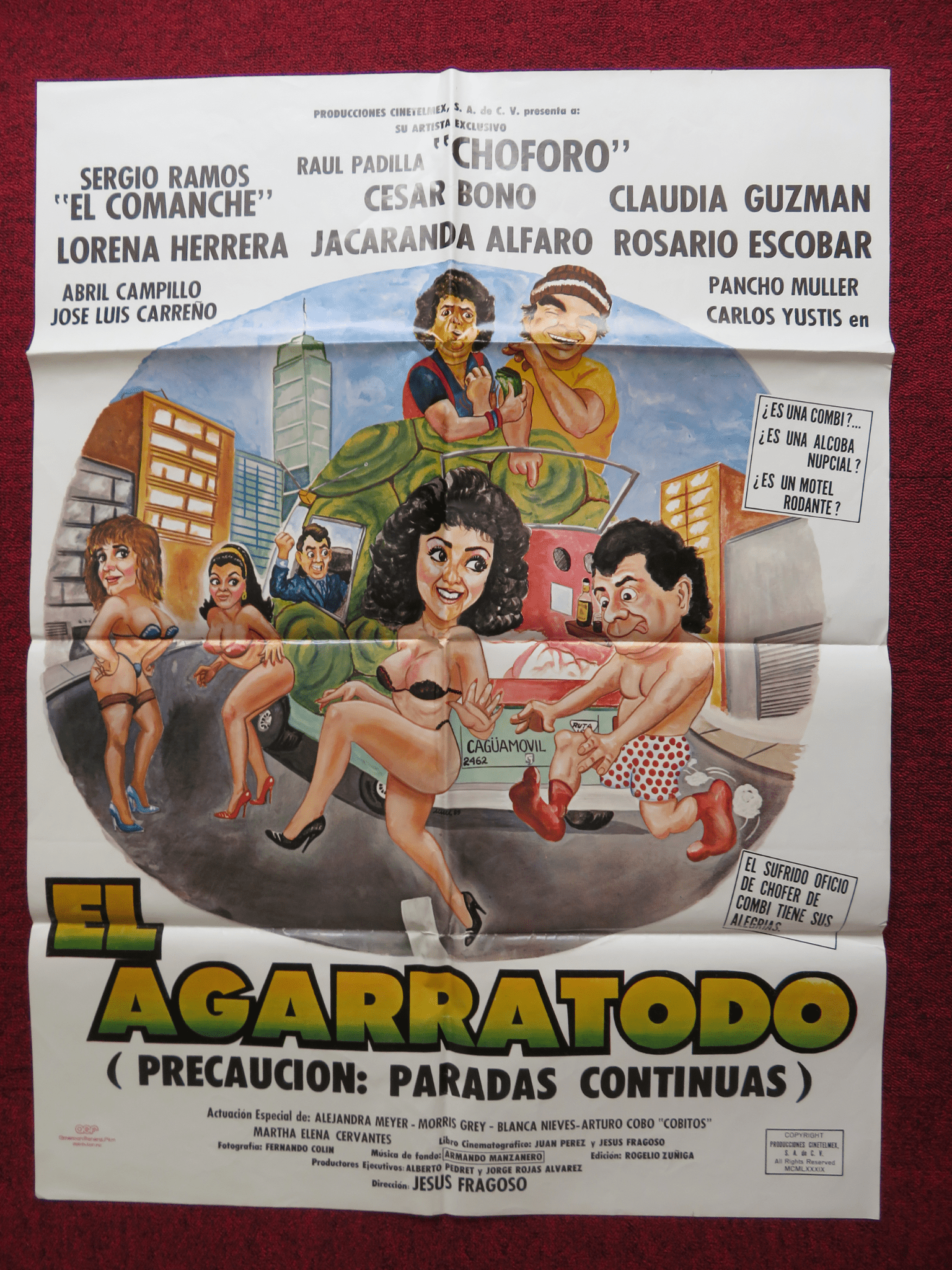 EL AGARRATODO FOLDED MEXICAN POSTER RAUL PADILLA SERGIO RAMOS 1990 Rendezvous Cinema Movie posters