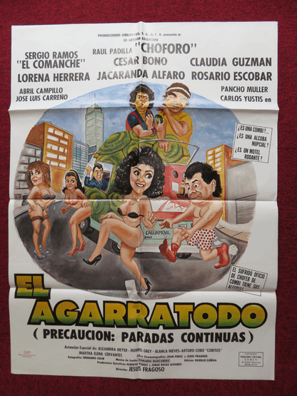 EL AGARRATODO FOLDED MEXICAN POSTER RAUL PADILLA SERGIO RAMOS 1990 Rendezvous Cinema Movie posters