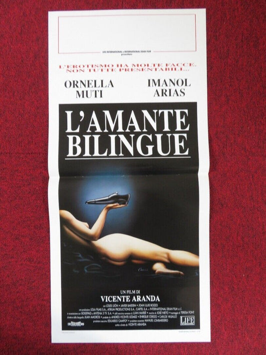 EL AMANTE BILINGUE ITALIAN LOCANDINA (27.5"x13") POSTER ORNELLA MUTI 1993 Movie posters