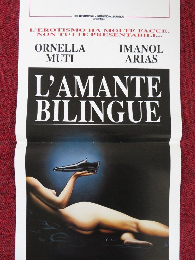 EL AMANTE BILINGUE ITALIAN LOCANDINA (27.5"x13") POSTER ORNELLA MUTI 1993 Movie posters