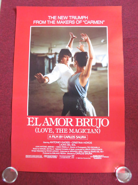 EL AMOR BRUJO - b US ONE SHEET ROLLED POSTER ANTONIO GADES CRISTINA HOYOS 1986 Rendezvous Cinema Movie posters
