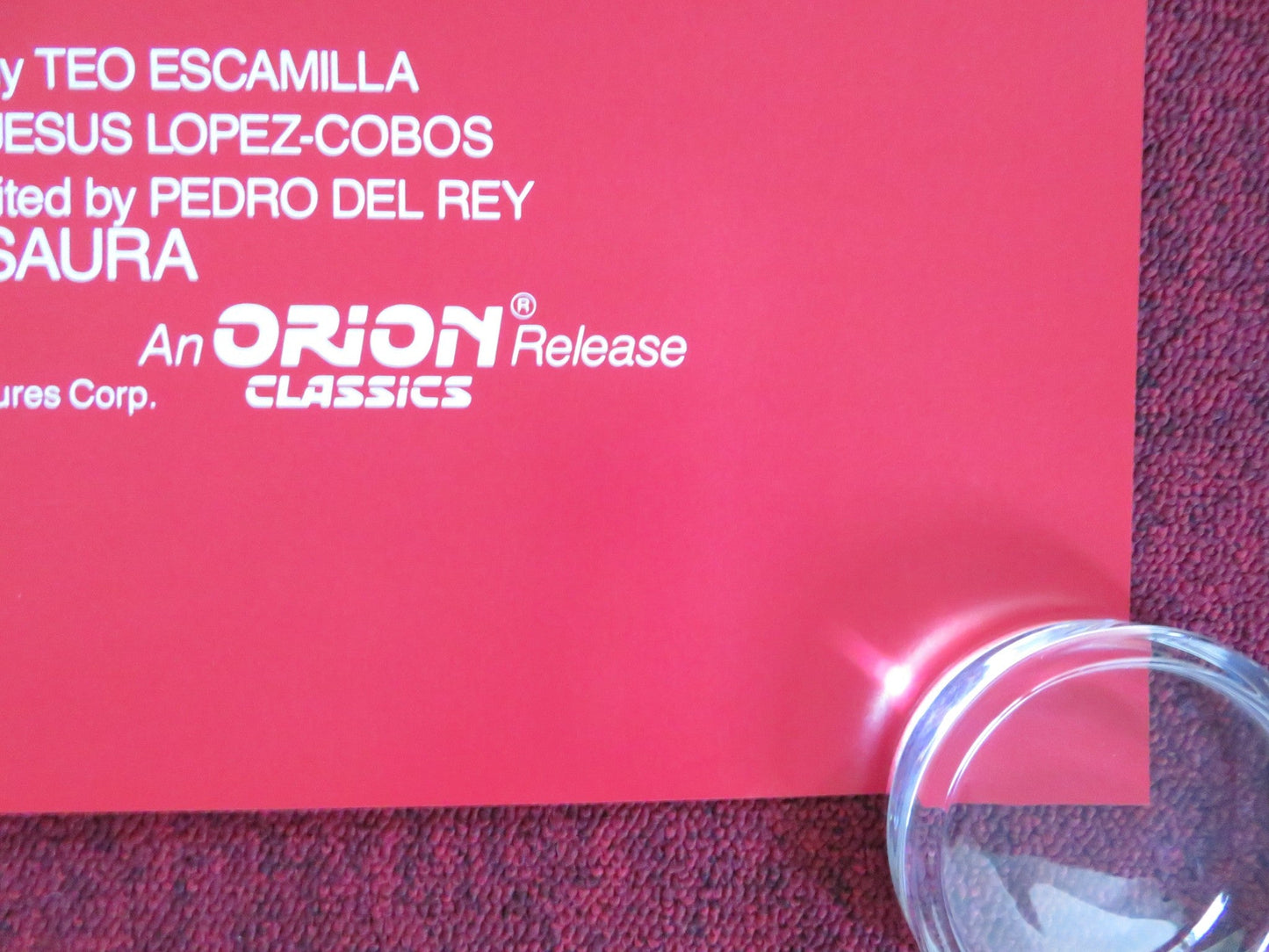 EL AMOR BRUJO - b US ONE SHEET ROLLED POSTER ANTONIO GADES CRISTINA HOYOS 1986 Rendezvous Cinema Movie posters