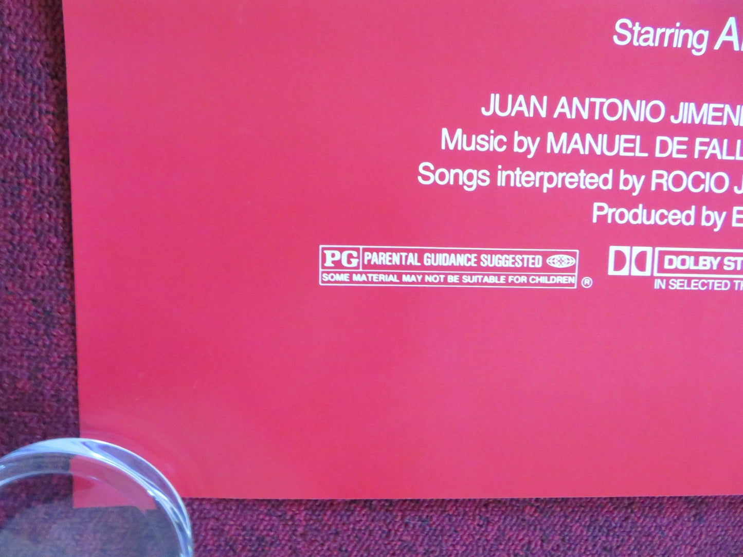 EL AMOR BRUJO - b US ONE SHEET ROLLED POSTER ANTONIO GADES CRISTINA HOYOS 1986 Rendezvous Cinema Movie posters