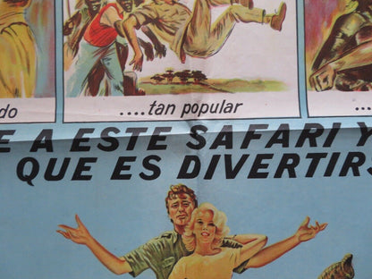 EL AVENTURERO EN KENYA / MISTER MOSES SPANISH ONE SHEET FOLDED POSTER MITCHUM Movie posters