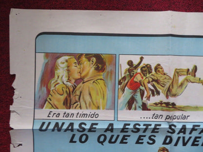 EL AVENTURERO EN KENYA / MISTER MOSES SPANISH ONE SHEET FOLDED POSTER MITCHUM Movie posters