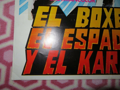 EL BOXEADOR EL ESPADACHIN Y EL KARATISTA (30.5"X 21") ROLLED POSTER 1972 - Rendezvous Cinema