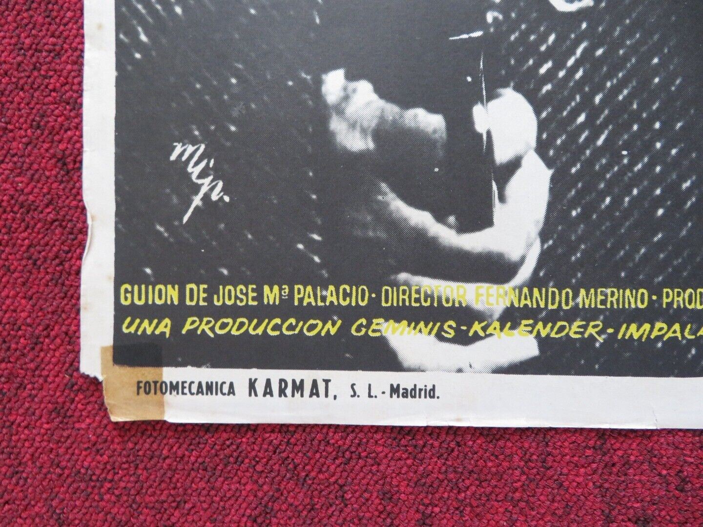 EL COMISARIO G. EN EL CASO DEL CABERET SPANISH ROLLED POSTER JOSE LUIS BARINGO Movie posters