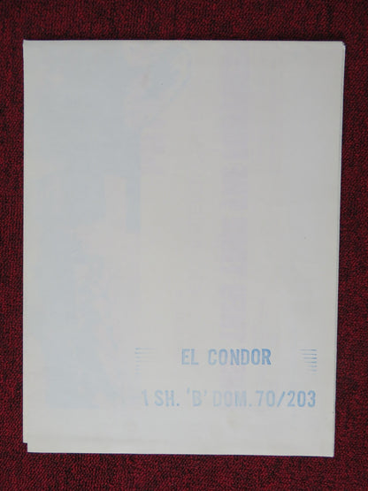 EL CONDOR - STYLE B FOLDED US ONE SHEET POSTER JIM BROWN LEE VAN CLEEF 1970 Rendezvous Cinema Movie posters