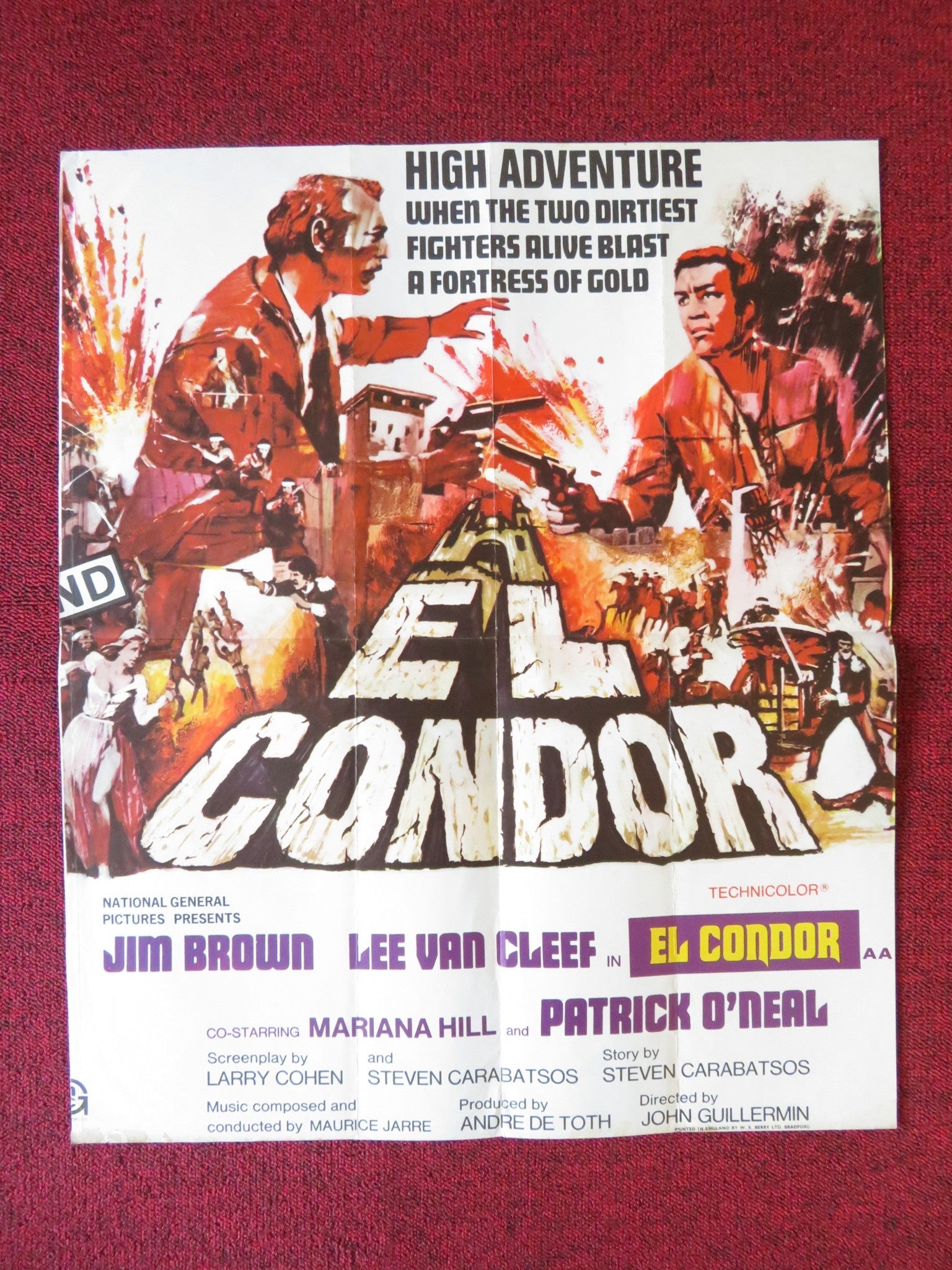 EL CONDOR UK POSTER JIM BROWN LEE VAN CLEEF 1970 Rendezvous Cinema Movie posters