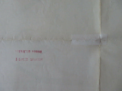 EL ENTIERRO PREMETURO / THE PREMATURE BURIAL SPANISH ONE SHEET FOLDED POSTER Movie posters