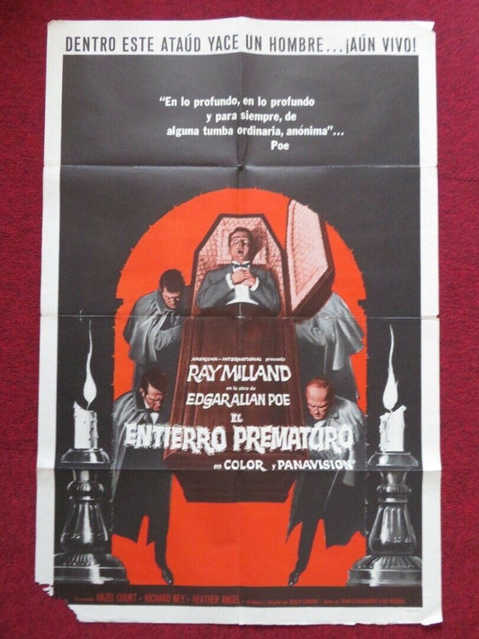 EL ENTIERRO PREMETURO / THE PREMATURE BURIAL SPANISH ONE SHEET FOLDED POSTER Movie posters