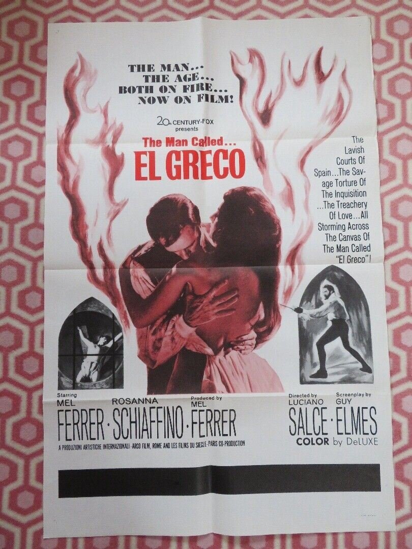 EL GRECO US ONE SHEET POSTER MEL FERRER ROSANNA SCHIAFFINO 1966 Movie posters