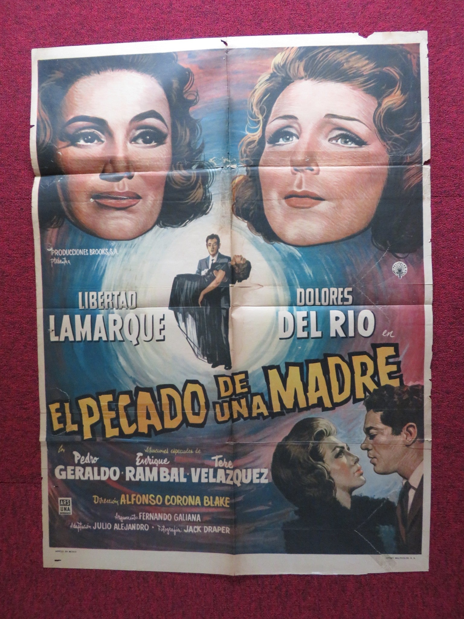 EL PACADO DE UNA MADRE / EL PACADO DE UNA MADRE FOLDED MEXICAN POSTER 1962 Rendezvous Cinema Movie posters