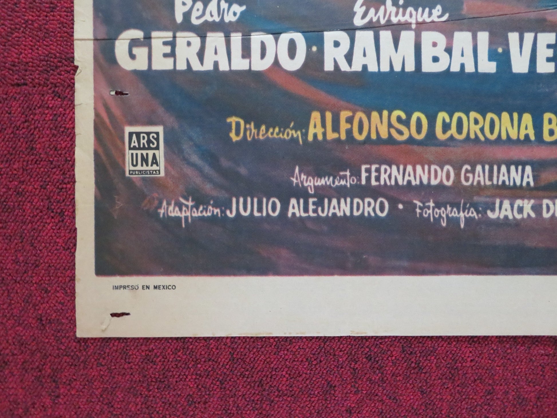 EL PACADO DE UNA MADRE / EL PACADO DE UNA MADRE FOLDED MEXICAN POSTER 1962 Rendezvous Cinema Movie posters