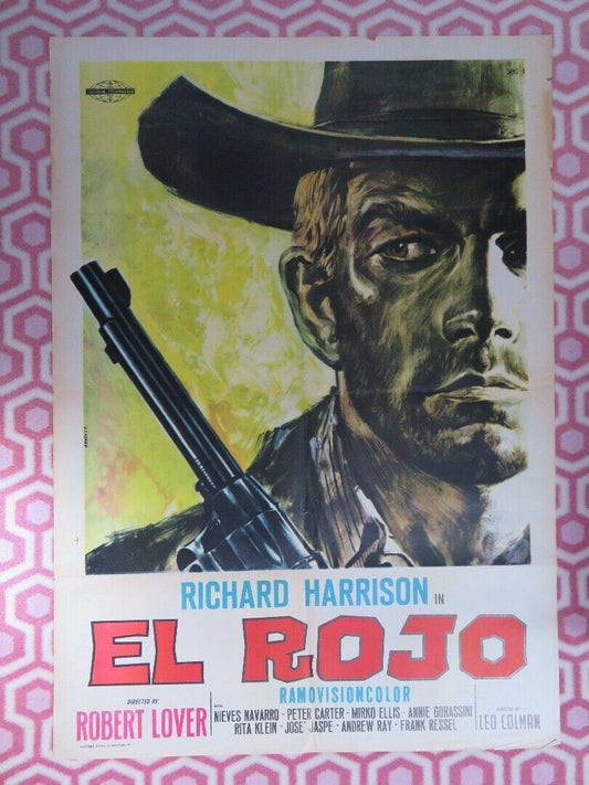 EL ROJO ITALIAN (39.5"x 27.5") POSTER RICHARD HARRISON 1966 Rendezvous Cinema Movie posters