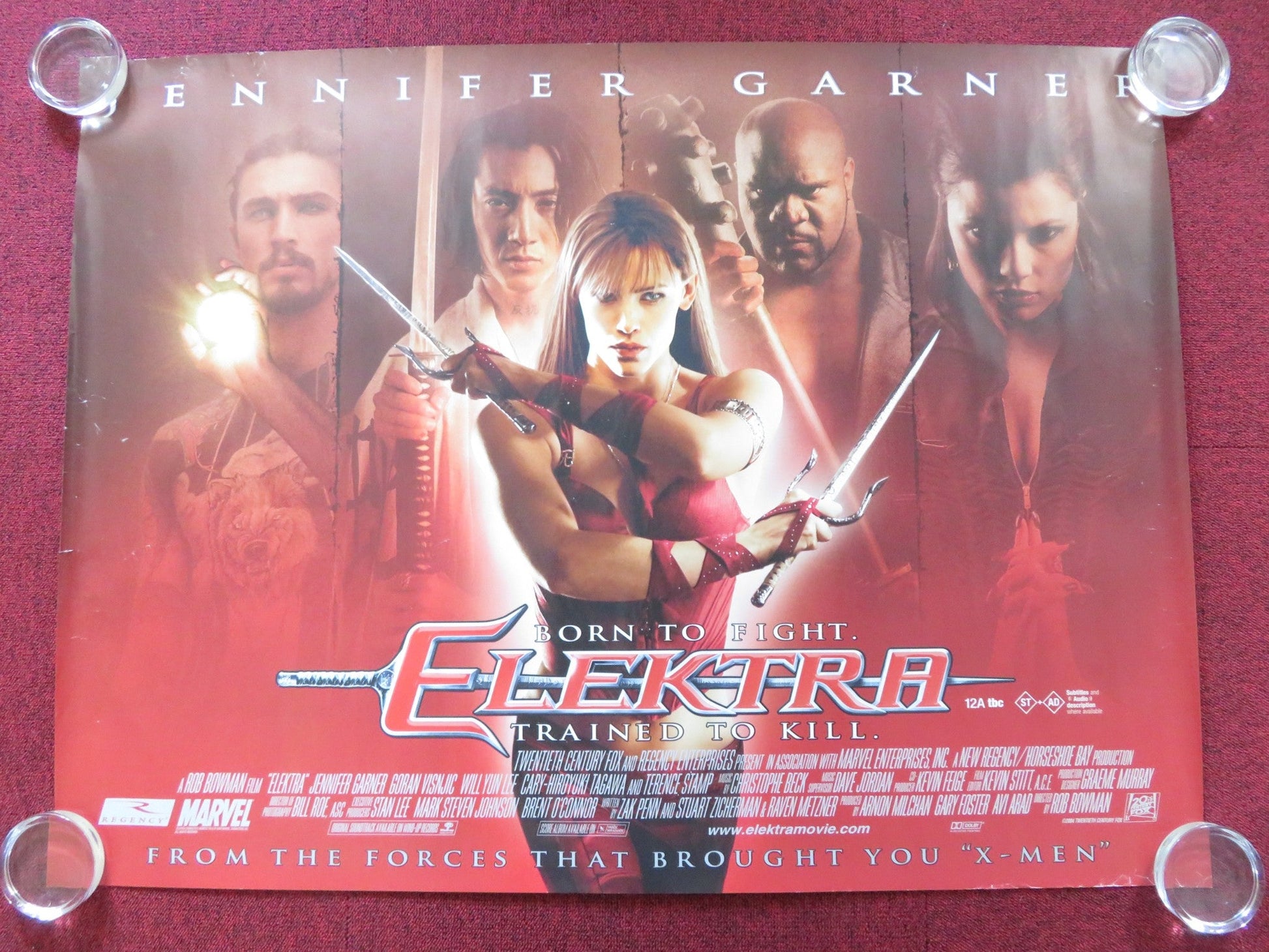 ELECKTRA UK QUAD ROLLED POSTER JENNIFER GARNER GORAN VISNJIC 2005 Rendezvous Cinema Movie posters