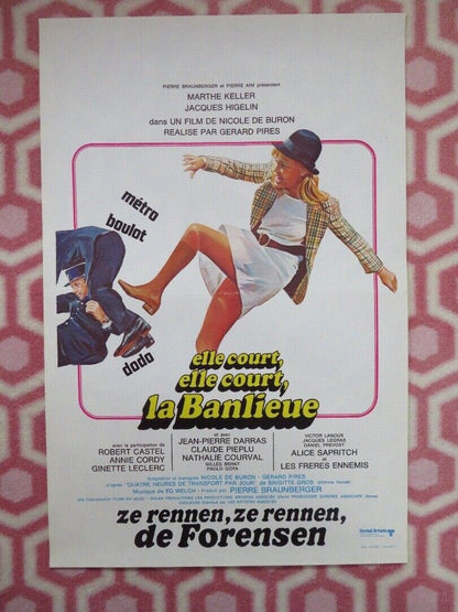 ELLE COURT, EL COURT LA BANLIEUE BELGIUM (21"x14") POSTER MARTHE KELLER 1973 - Rendezvous Cinema