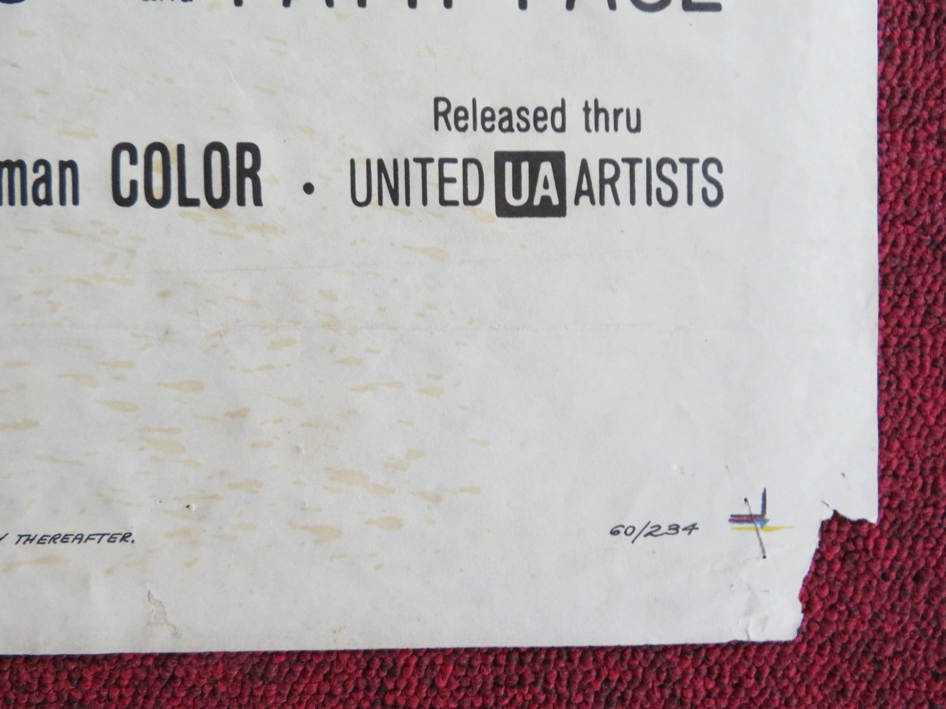 ELMER GANTRY FOLDED US ONE SHEET POSTER BURT LANCASTER JEAN SIMMONS 1960 Rendezvous Cinema Movie posters