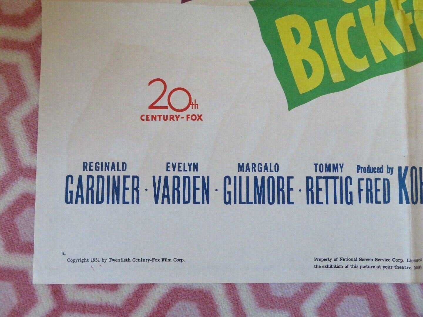 ELOPEMENT FOLDED US ONE SHEET POSTER CLIFTON WEBB ANNE FRANCIS 1951 Movie posters