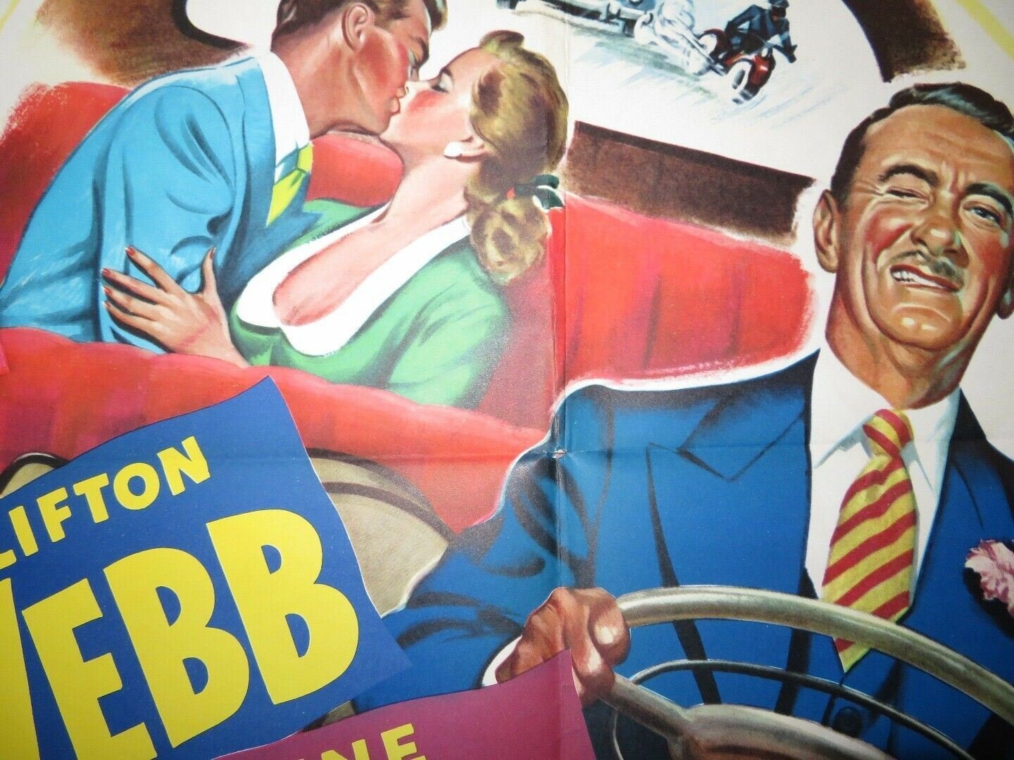 ELOPEMENT FOLDED US ONE SHEET POSTER CLIFTON WEBB ANNE FRANCIS 1951 Movie posters