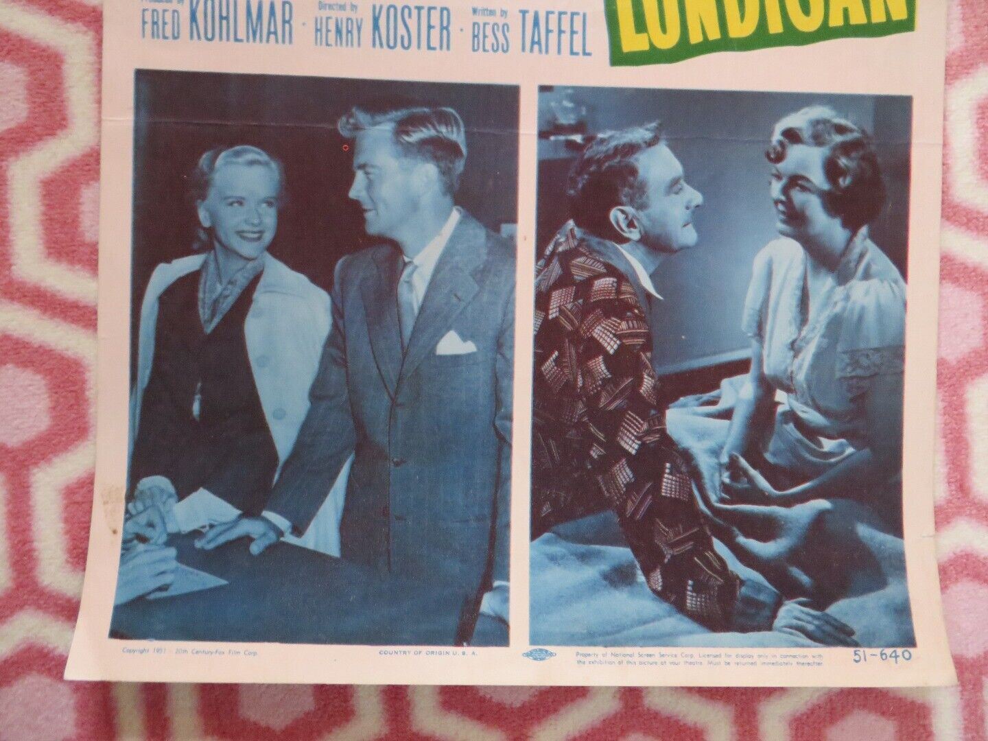 ELOPEMENT US INSERT (14"x 36") POSTER CLIFTON WEBB ANNA FRANCIS 1951 Movie posters