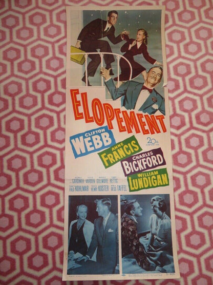ELOPEMENT US INSERT (14"x 36") POSTER CLIFTON WEBB ANNA FRANCIS 1951 Movie posters