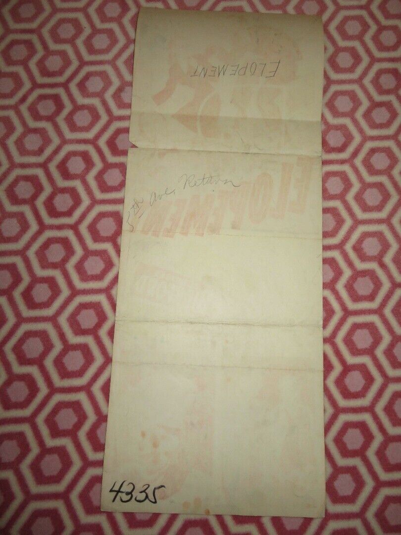 ELOPEMENT US INSERT (14"x 36") POSTER CLIFTON WEBB ANNA FRANCIS 1951 Movie posters