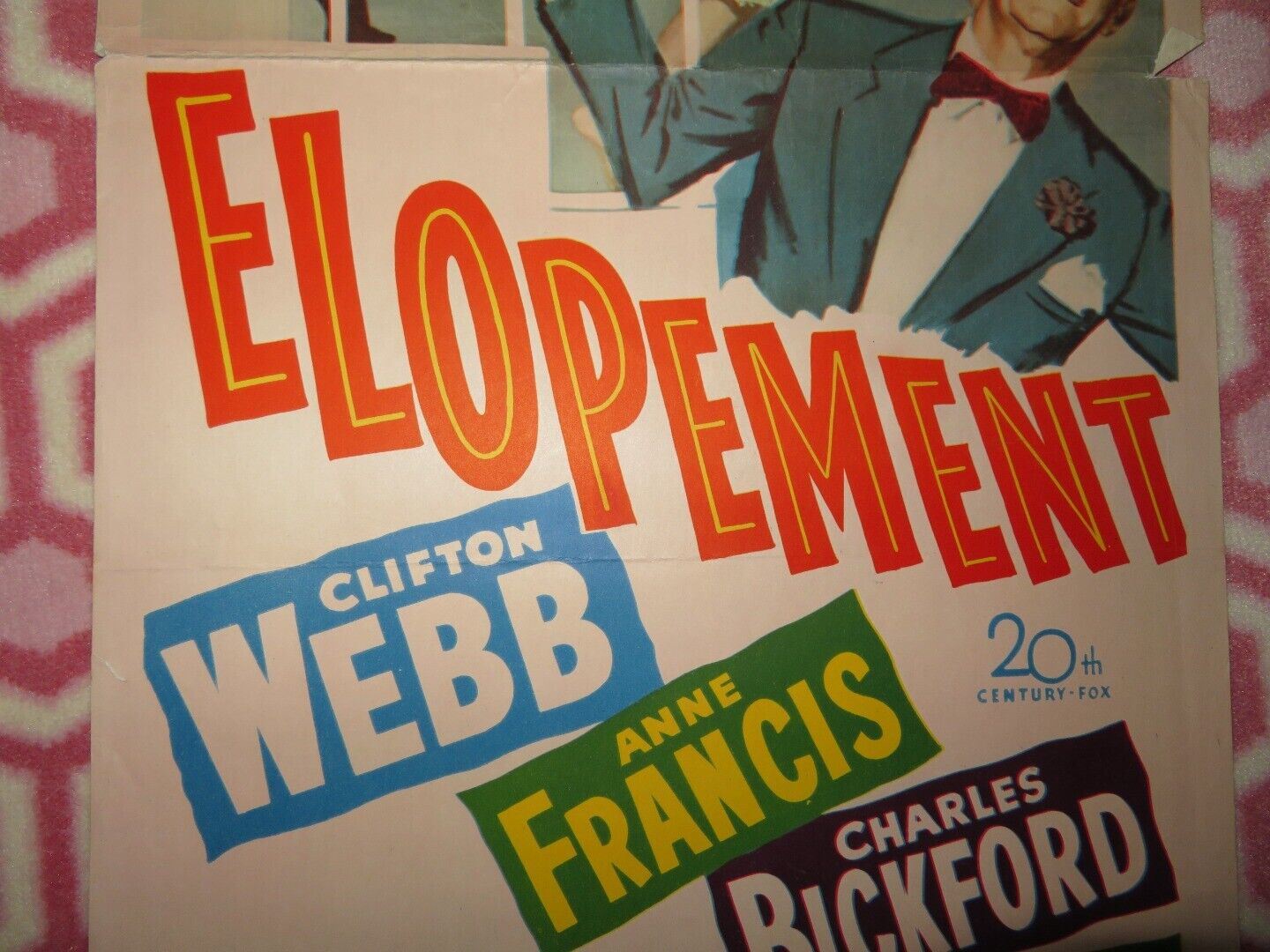 ELOPEMENT US INSERT (14"x 36") POSTER CLIFTON WEBB ANNA FRANCIS 1951 Movie posters