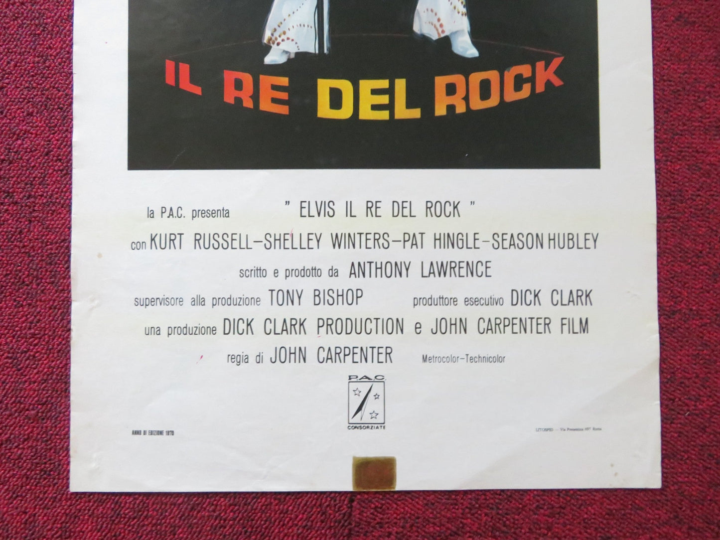 ELVIS ITALIAN LOCANDINA POSTER JOHN CARPENTER KURT RUSSELL SHELLEY WINTERS 1979 Rendezvous Cinema Movie posters