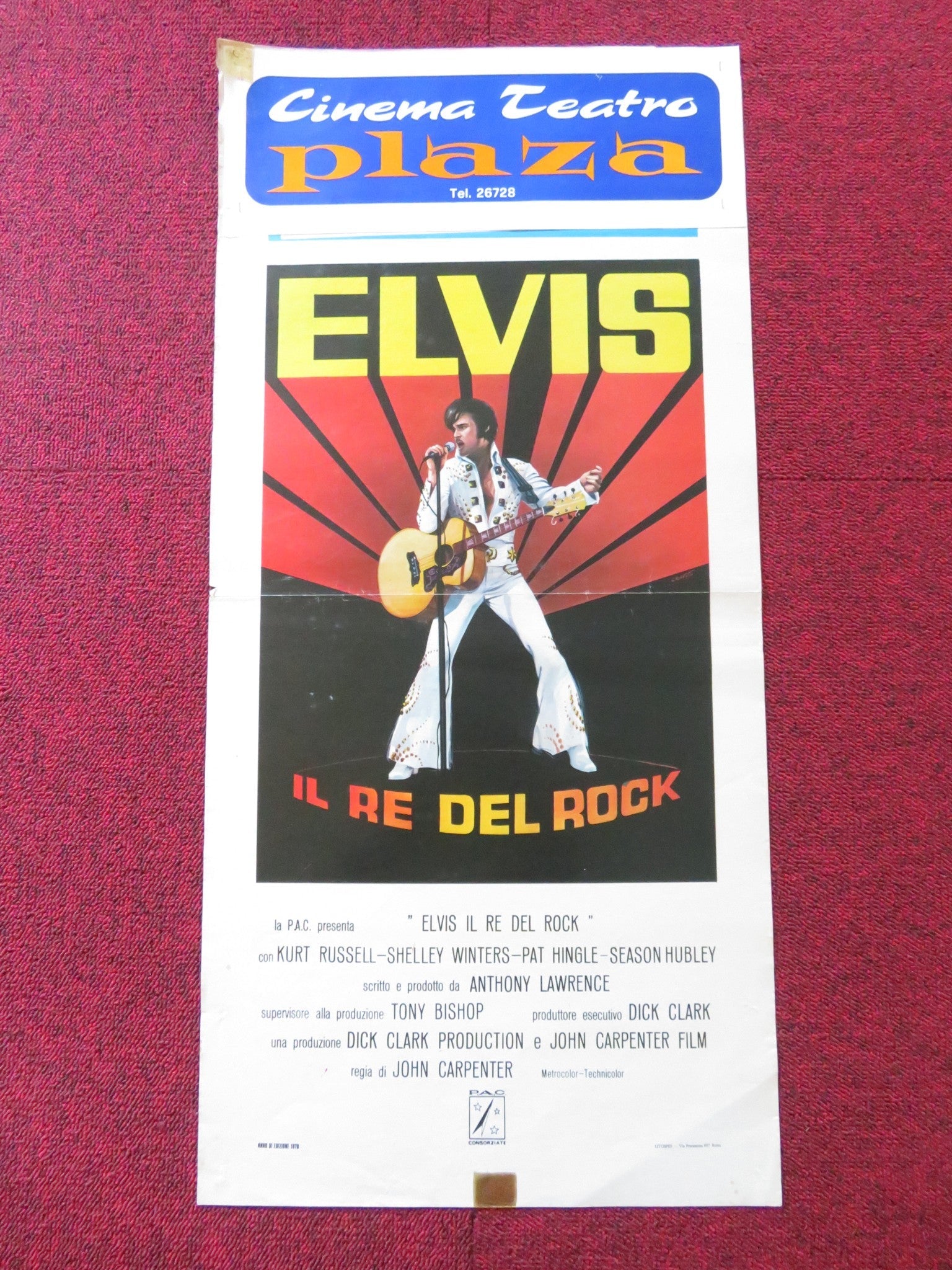 ELVIS ITALIAN LOCANDINA POSTER JOHN CARPENTER KURT RUSSELL SHELLEY WINTERS 1979 Rendezvous Cinema Movie posters