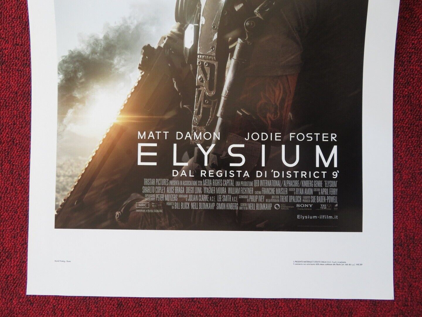 ELYSIUM ITALIAN LOCANDINA (27.5"x13") POSTER MATT DAMON JODIE FOSTER 2013 - Rendezvous Cinema