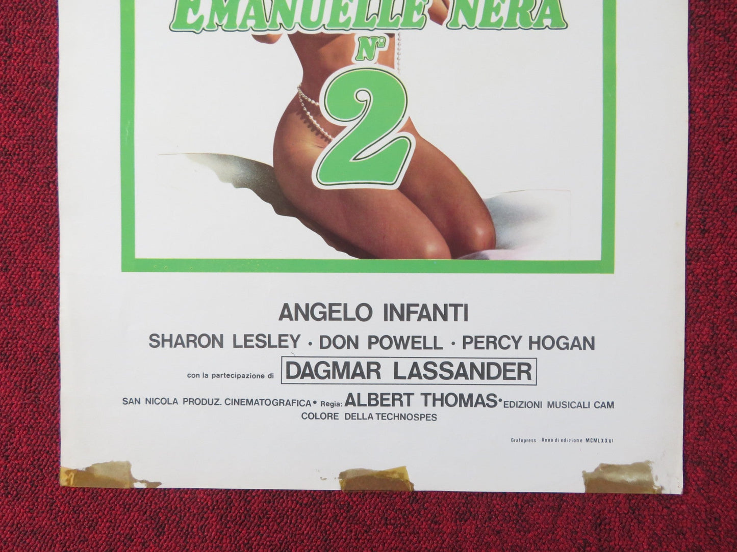 EMANUELLE NERA NO. 2 ITALIAN LOCANDINA POSTER ANGELO INFANTI S. LASRI 1976 Rendezvous Cinema Movie posters
