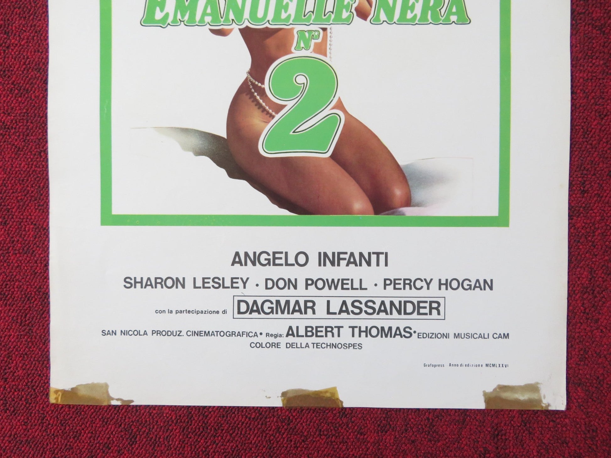 EMANUELLE NERA NO. 2 ITALIAN LOCANDINA POSTER ANGELO INFANTI S. LASRI 1976 Rendezvous Cinema Movie posters