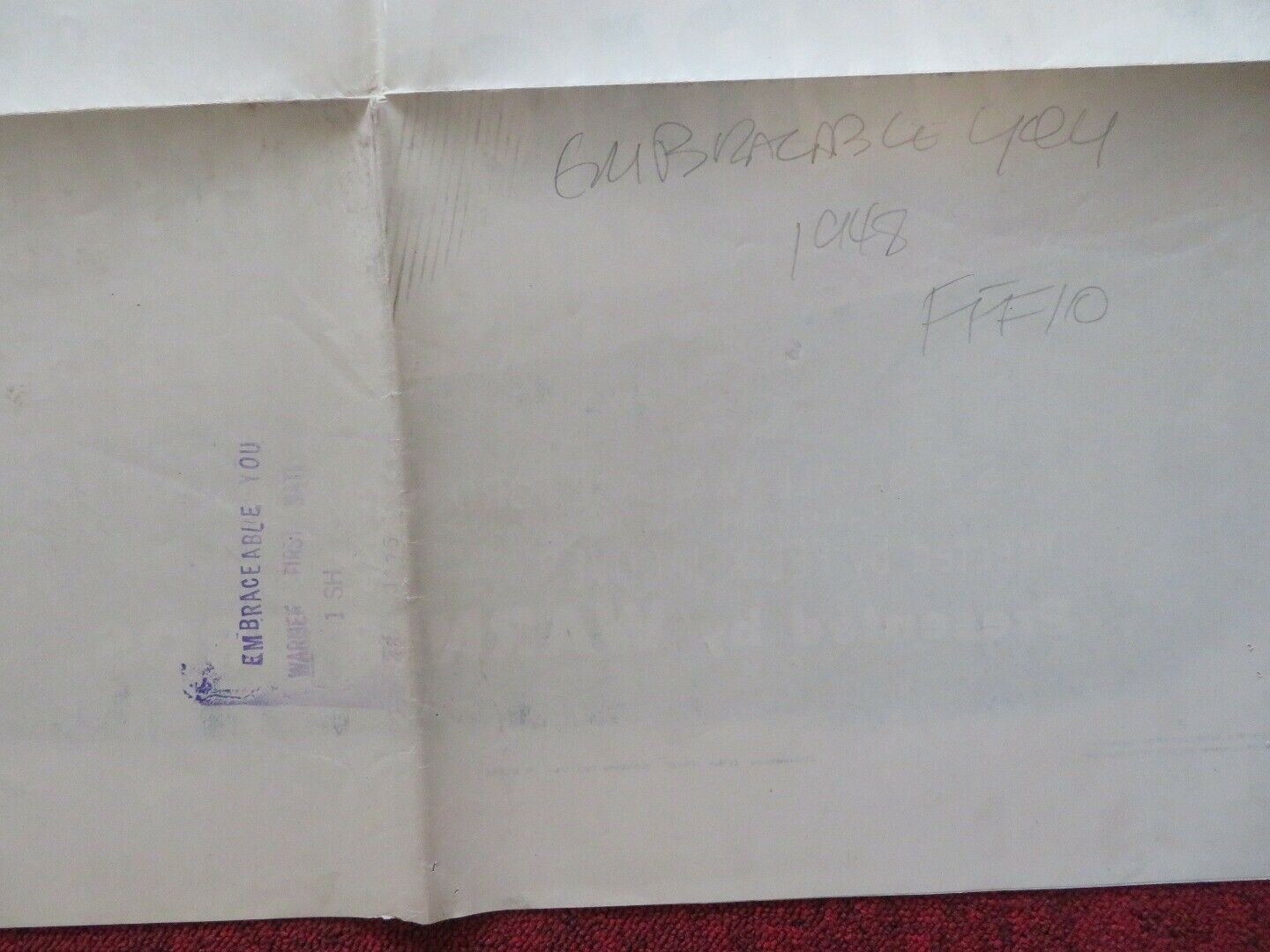 EMBRACABLE YOU FOLDED US ONE SHEET POSTER DANE CLARK GERALDINE BROOKS 1948 Movie posters