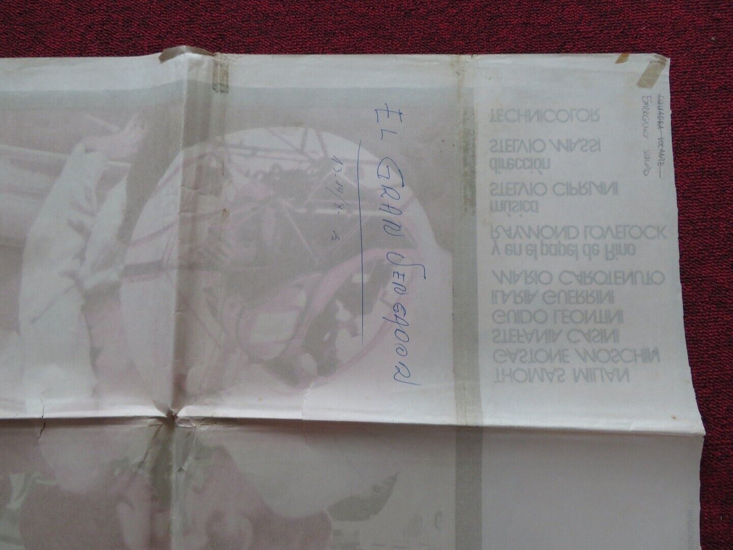 EMERGENCY SQUAD FOLDED ARGENTINA ONE SHEET POSTER TOMAS MILIAN GASTONE MOSCHIN - Rendezvous Cinema