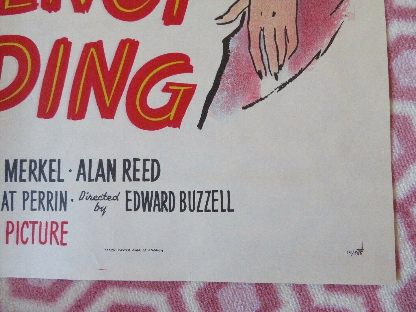 EMERGENCY WEDDING FOLDED US ONE SHEET POSTER LARRY PARKS BARBARA HALE 1950 Movie posters