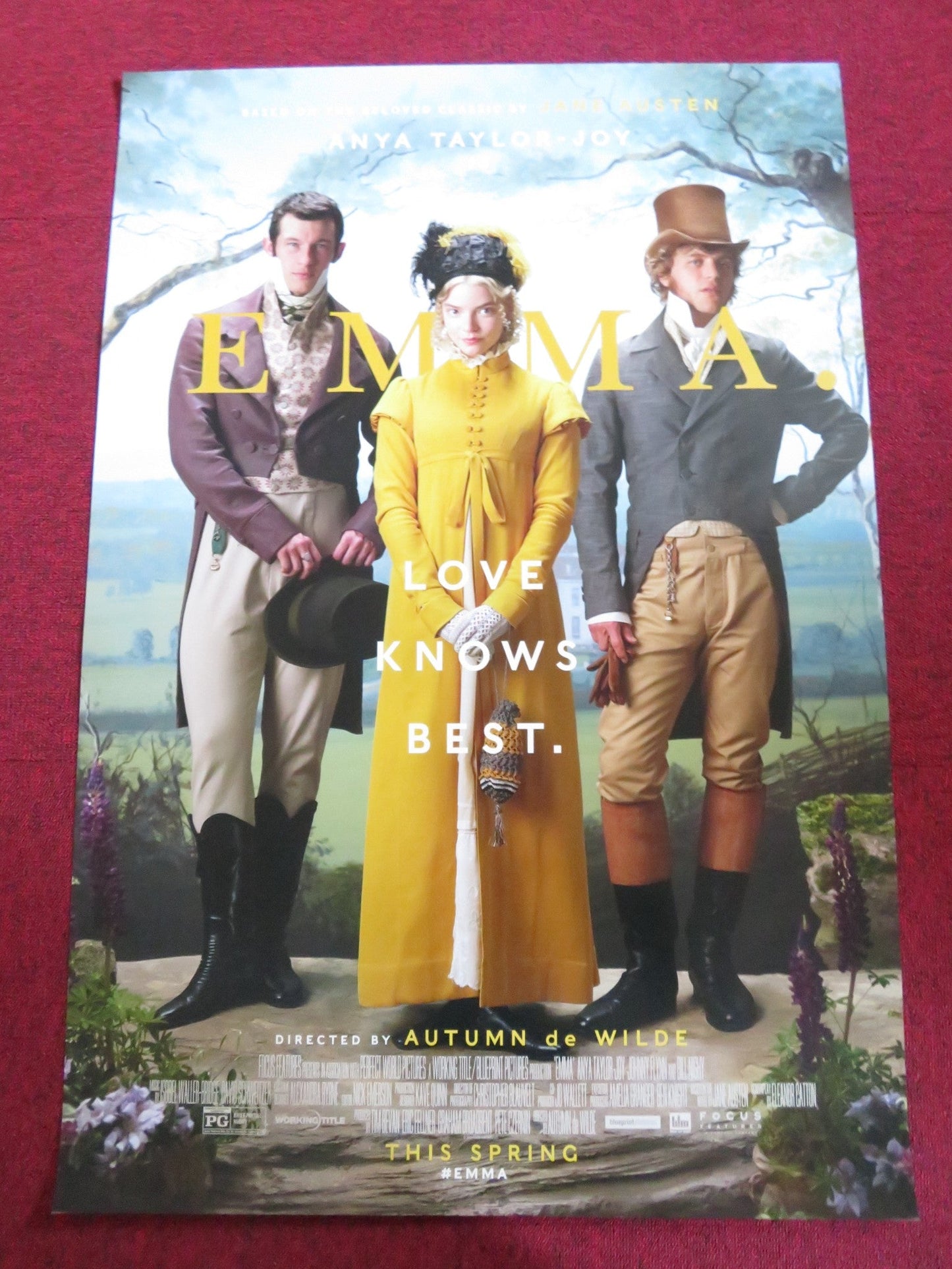 EMMA US ONE SHEET ROLLED POSTER ANYA TAYLOR - JOY JOHNNY FLYNN 2020 Rendezvous Cinema Movie posters