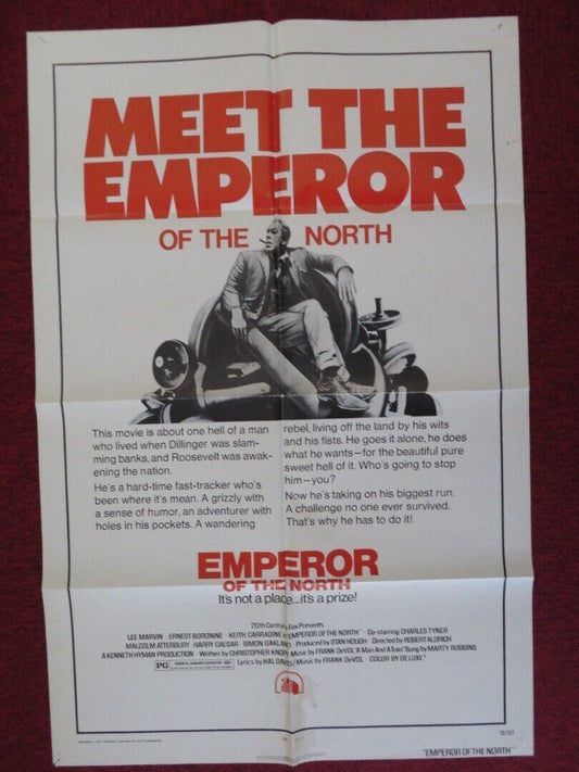 EMPEROR OF THE NORTH FOLDED US ONE SHEET POSTER LEE MARVIN ERNEST BORGNINE 1973 - Rendezvous Cinema