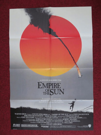 EMPIRE OF THE SUN FOLDED US ONE SHEET POSTER SPIELBERG CHRISTIAN BALE 1987 Rendezvous Cinema Movie posters