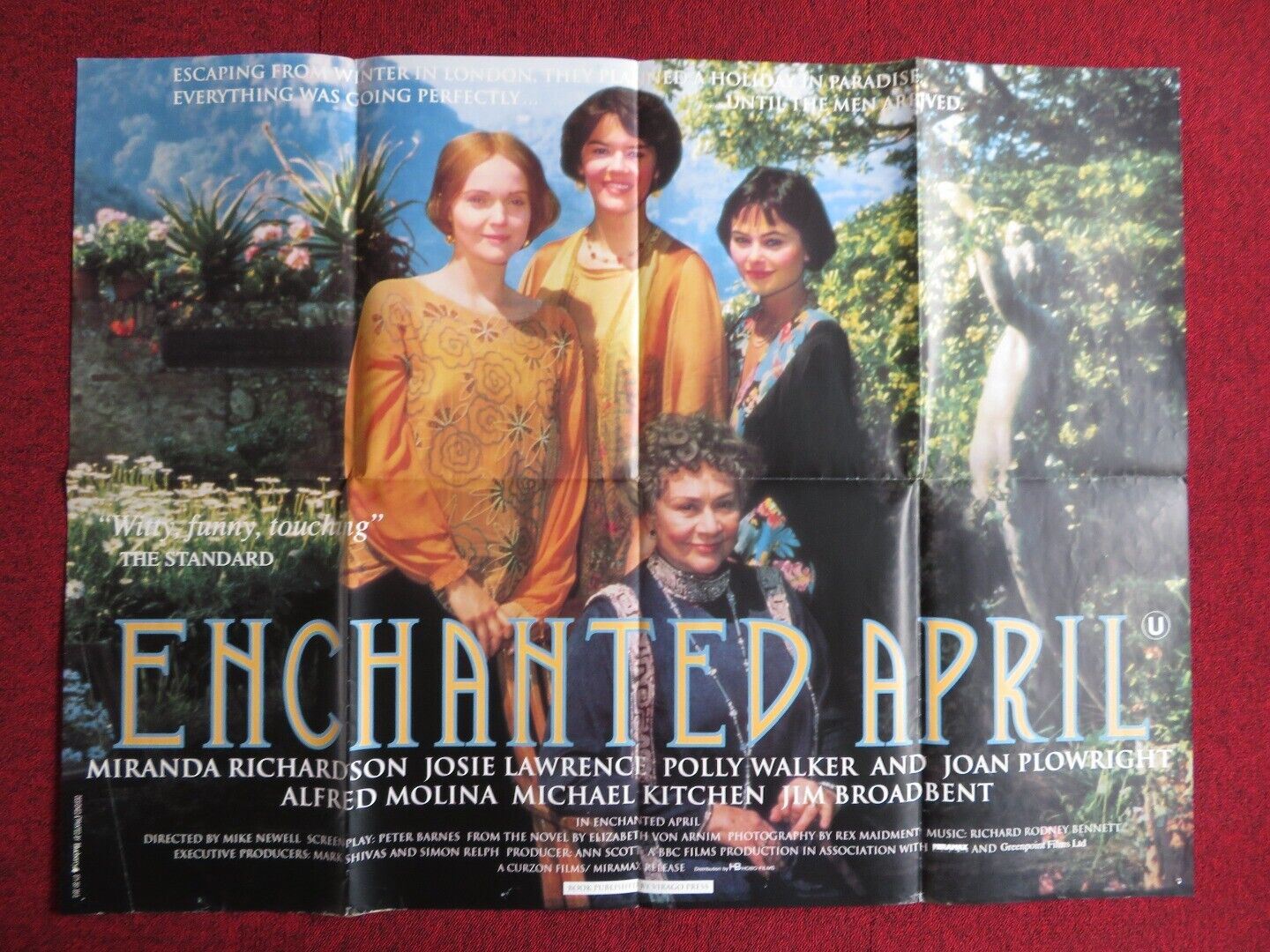 ENCHANTED APRIL UK QUAD POSTER JOSIE LAWENCE MIRANDA RICHARDSON 1991 - Rendezvous Cinema
