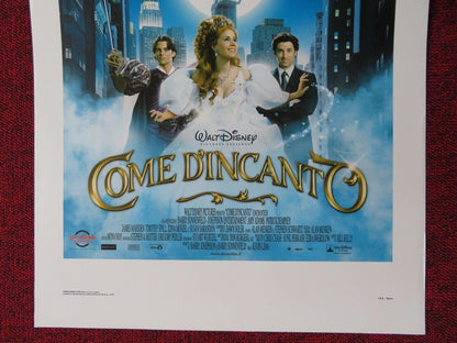 ENCHANTED ITALIAN LOCANDINA (27.5"x13") POSTER DISNEY AMY ADAMS 2007 Movie posters