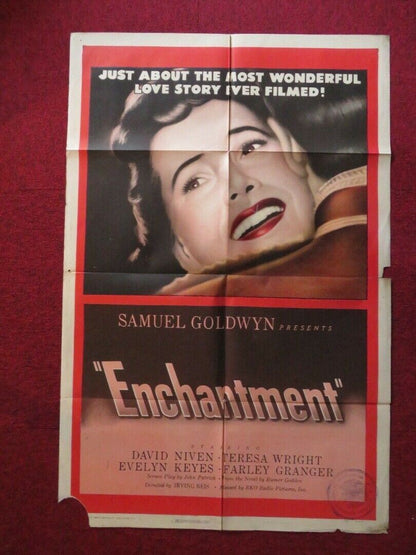ENCHANTMENT FOLDED US ONE SHEET POSTER DAVID NIVEN TERESA WRIGHT 1948 Movie posters