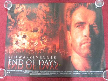 END OF DAYS UK QUAD (30"x 40") ROLLED POSTER ARNOLD SCHWARZENEGGER G. BYRNE 1999 Rendezvous Cinema Movie posters