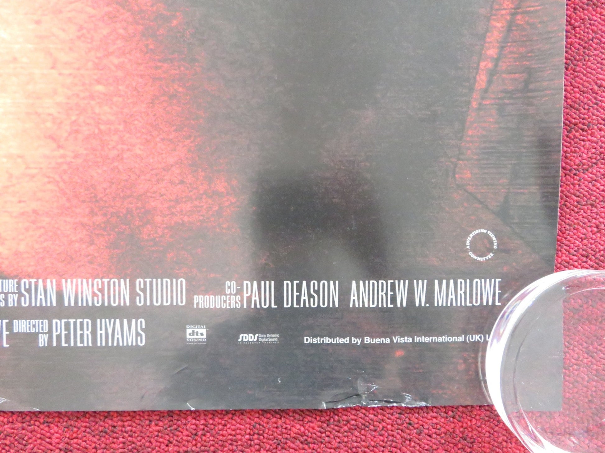 END OF DAYS UK QUAD (30"x 40") ROLLED POSTER ARNOLD SCHWARZENEGGER G. BYRNE 1999 Rendezvous Cinema Movie posters