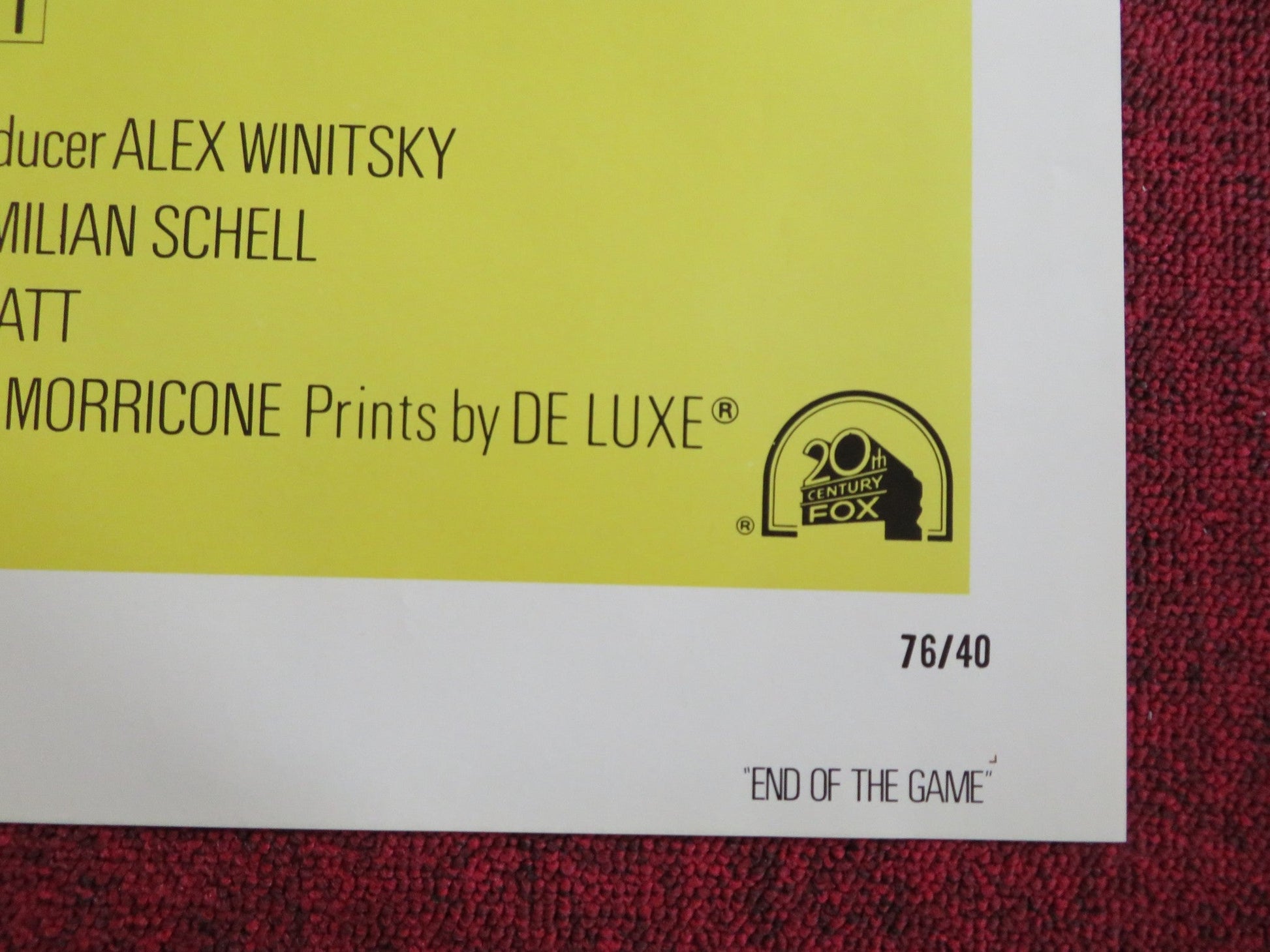 END OF THE GAME FOLDED US ONE SHEET POSTER JON VOIGHT JACQUELINE BISSET 1976 Rendezvous Cinema Movie posters