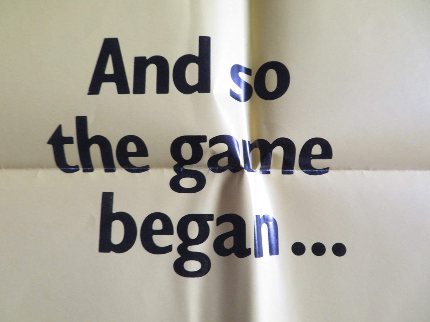 END OF THE GAME FOLDED US ONE SHEET POSTER JON VOIGHT JACQUELINE BISSET 1976 Rendezvous Cinema Movie posters