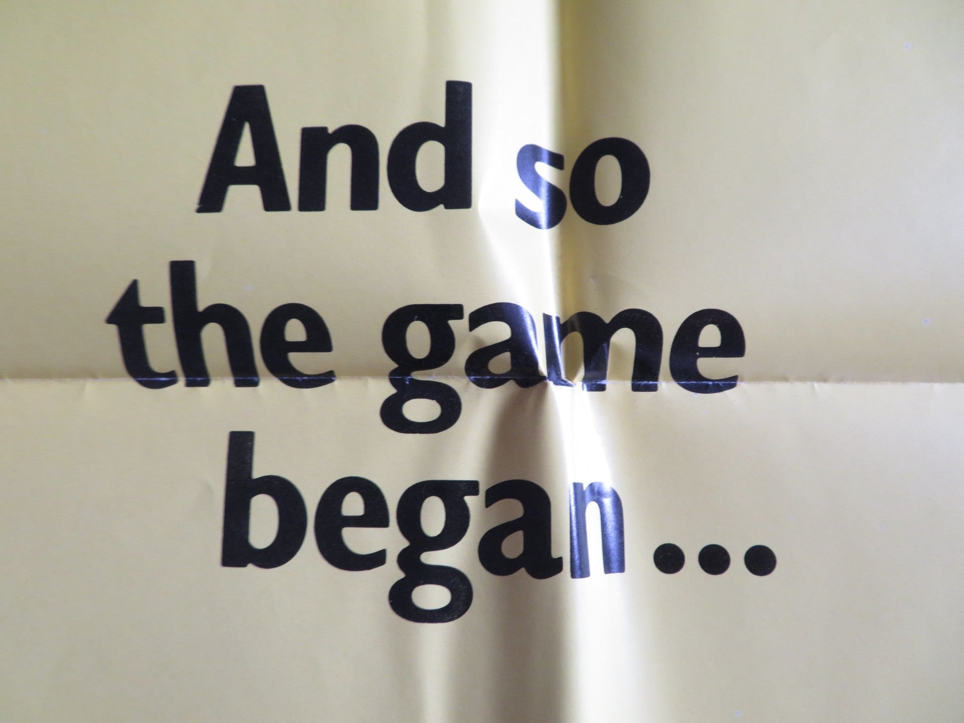 END OF THE GAME FOLDED US ONE SHEET POSTER JON VOIGHT JACQUELINE BISSET 1976 Rendezvous Cinema Movie posters