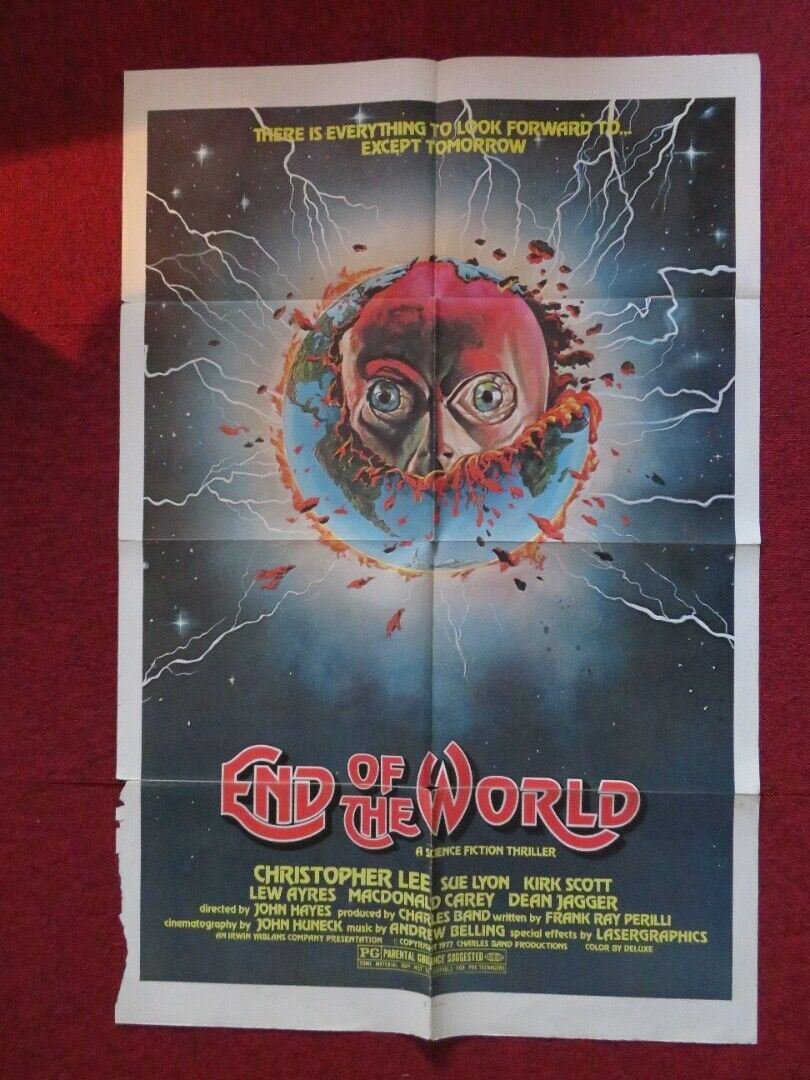 END OF THE WORLD FOLDED US ONE SHEET POSTER CHRISTOPHER LEE SUE LYON 1977 Movie posters
