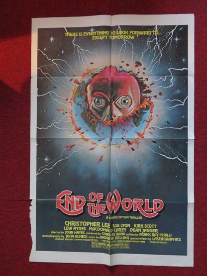 END OF THE WORLD FOLDED US ONE SHEET POSTER CHRISTOPHER LEE SUE LYON 1977 Movie posters
